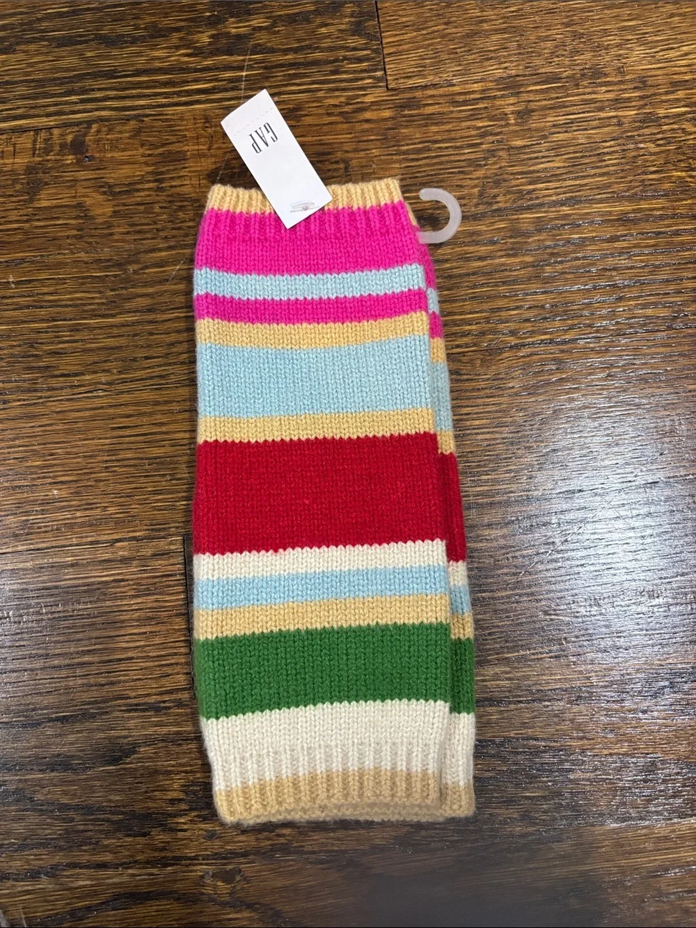 Colorful Striped Knit Gloves - Multicolor